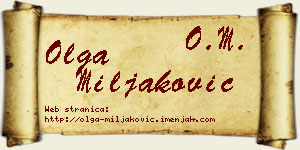 Olga Miljaković vizit kartica